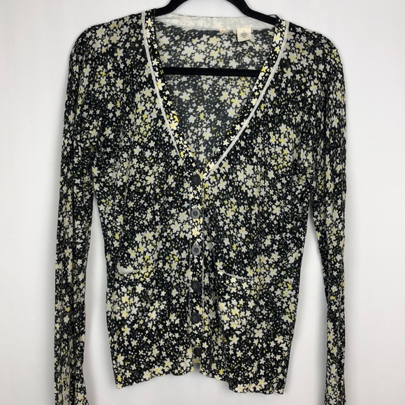 ANTHROPOLOGIE MOTH FLORAL CARDIGAN - Picture 1 of 6